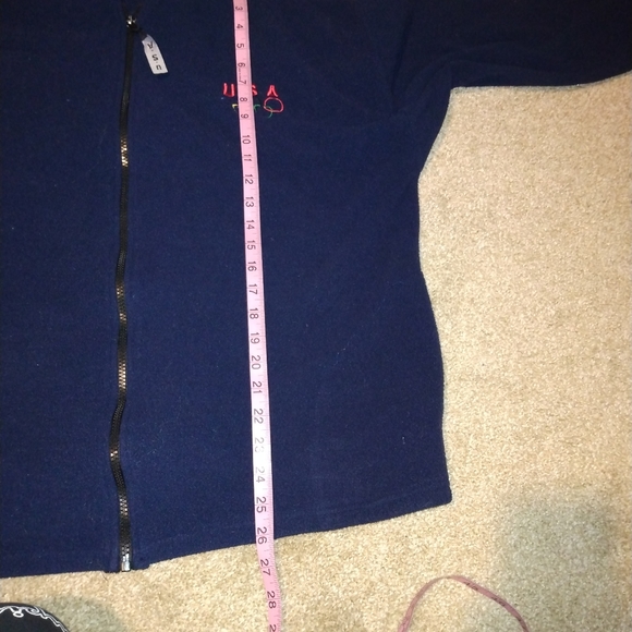 VTG 90s USA Olympics Jacket Men’s Fleece Full Zip Sweater - Picture 7 of 7